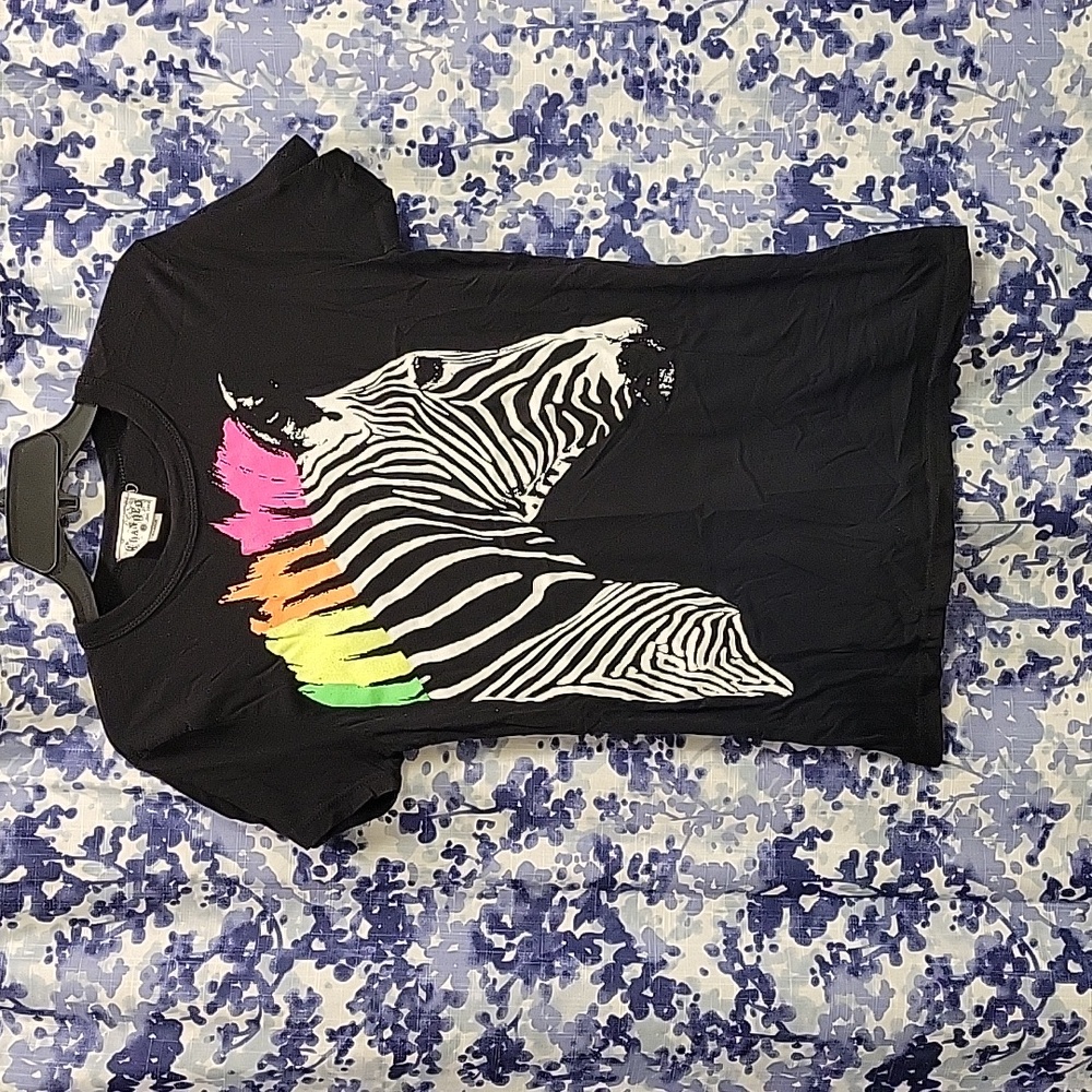 Like New Changes Neon Zebra Shirt